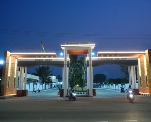 Thiruvarur Junction Under Amrit Bharat Scheme Entrance arch